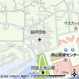 岡山県岡山市北区田益1254-4周辺の地図