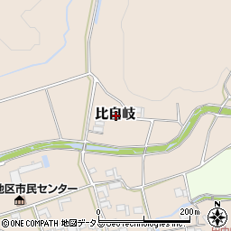 三重県伊賀市比自岐周辺の地図