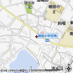 愛知県豊橋市植田町池下周辺の地図