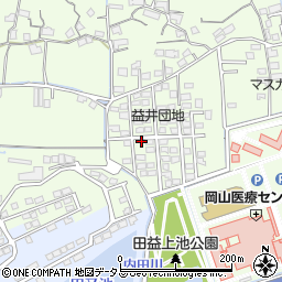 岡山県岡山市北区田益1247-6周辺の地図
