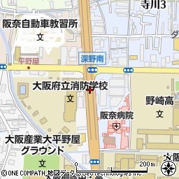 寺川南駐車場周辺の地図