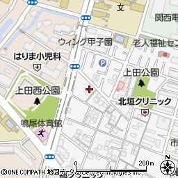兵庫県西宮市上田中町5周辺の地図