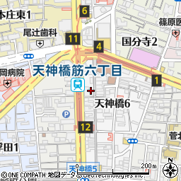 元禄寿司 天六店周辺の地図