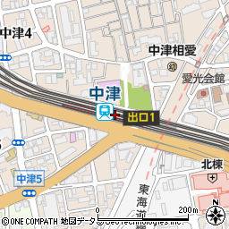 大阪府大阪市北区周辺の地図