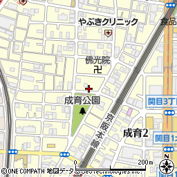 大阪府大阪市城東区成育周辺の地図