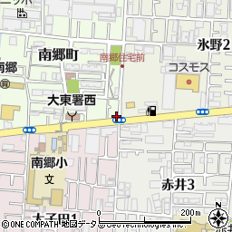 大阪府大東市南郷町1-7周辺の地図