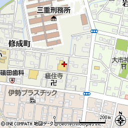 三重県津市修成町周辺の地図