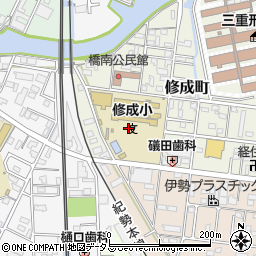 三重県津市修成町9周辺の地図