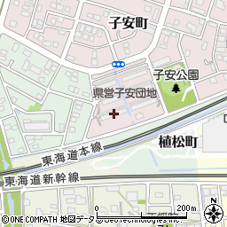 県営住宅子安団地６号棟周辺の地図