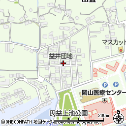 岡山県岡山市北区田益1254周辺の地図