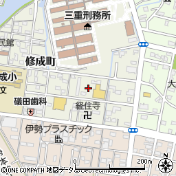 三重県津市修成町3周辺の地図