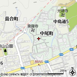 兵庫県神戸市中央区中尾町周辺の地図