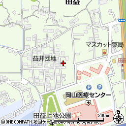 岡山県岡山市北区田益1263-6周辺の地図