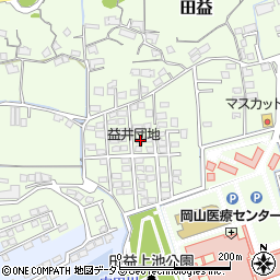 岡山県岡山市北区田益1254-2周辺の地図