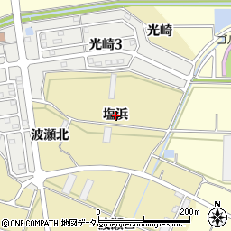 愛知県田原市波瀬町塩浜周辺の地図