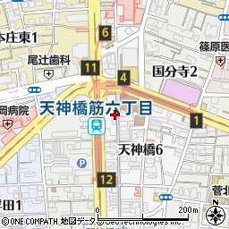 たこ焼道楽 わなか 天六店周辺の地図