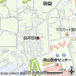 岡山県岡山市北区田益1263-2周辺の地図