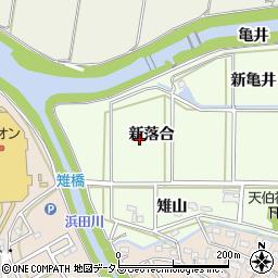 愛知県豊橋市畑ケ田町新落合周辺の地図