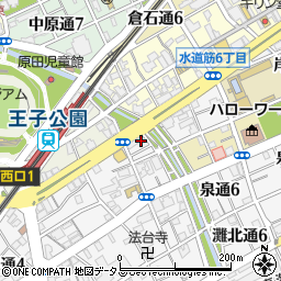 兵庫県神戸市灘区城内通1丁目8周辺の地図