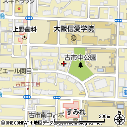 大阪府大阪市城東区古市周辺の地図