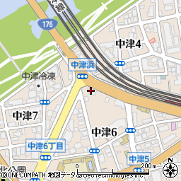大阪シティバス株式会社　中津営業所周辺の地図