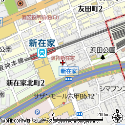 阪神新在家周辺の地図