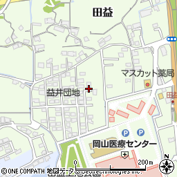 岡山県岡山市北区田益1273周辺の地図