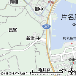 愛知県知多郡南知多町片名新津周辺の地図