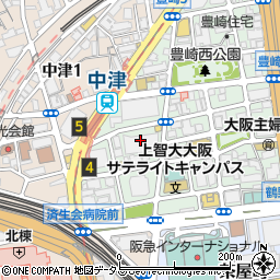 阪急高速バス予約センター周辺の地図