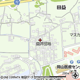 岡山県岡山市北区田益1237周辺の地図