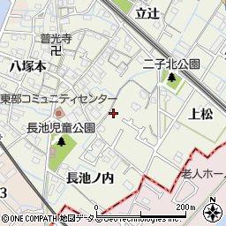 兵庫県加古郡播磨町二子右近次郎本周辺の地図