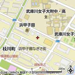 西宮枝川郵便局 ＡＴＭ周辺の地図