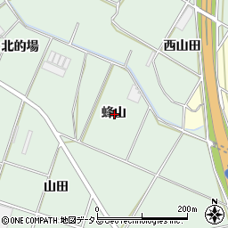 愛知県豊橋市大崎町蜂山周辺の地図