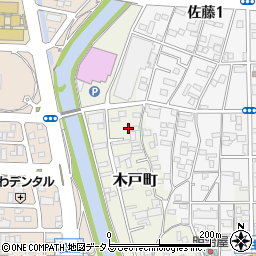 静岡県浜松市中央区木戸町周辺の地図