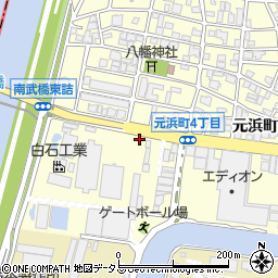 ニシコン株式会社　元浜ヤード周辺の地図