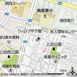 兵庫県西宮市上田中町106周辺の地図