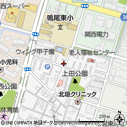 兵庫県西宮市上田中町1-22周辺の地図