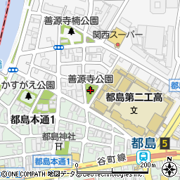 善源寺公園周辺の地図