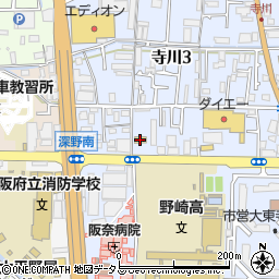 ローソン大東寺川西店周辺の地図