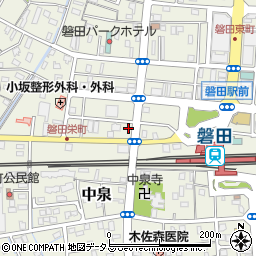 中泉施療院周辺の地図