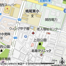 兵庫県西宮市上田中町1-21周辺の地図