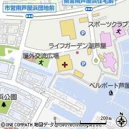 ホームセンターコーナン南芦屋浜店周辺の地図