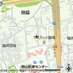 岡山県岡山市北区田益1225周辺の地図