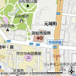 浜松市役所　産業部企業立地推進課周辺の地図