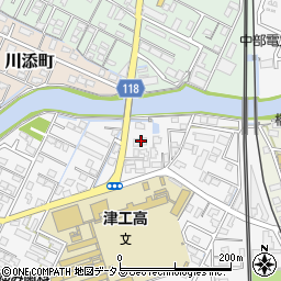 津工会館周辺の地図