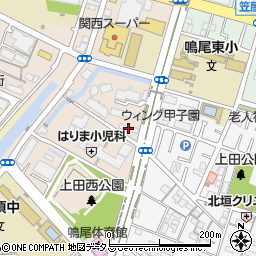 鳴尾西町宿舎周辺の地図