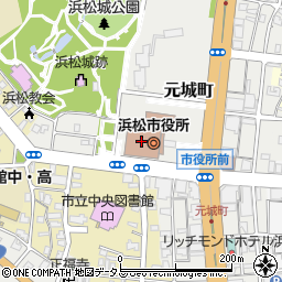 浜松市中央区役所周辺の地図