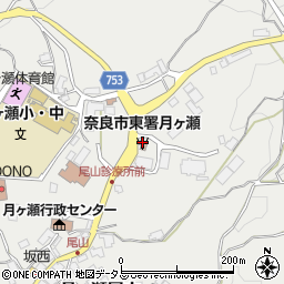 奈良市消防局東消防署月ヶ瀬分署周辺の地図