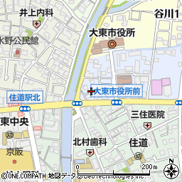 大阪府大東市曙町2周辺の地図