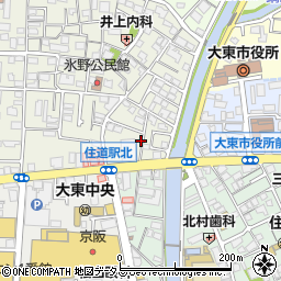 大阪府大東市氷野1丁目7周辺の地図